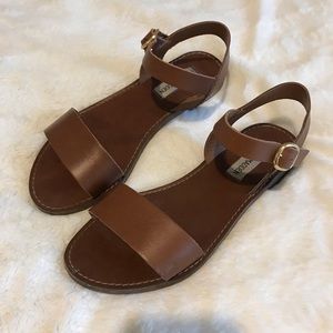 Steve Madden donddi tan leather sandals